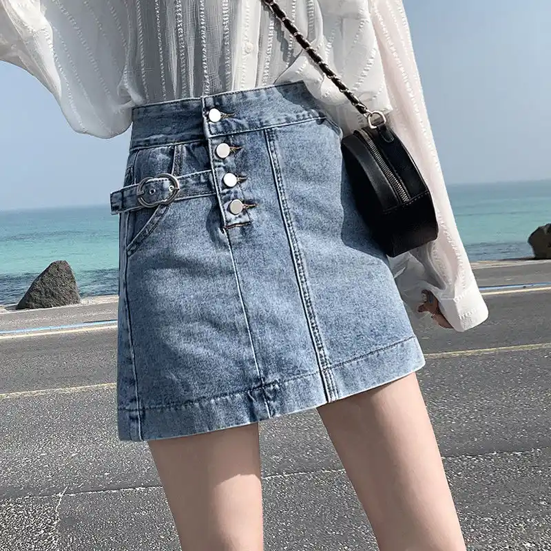 ladies a line denim skirt
