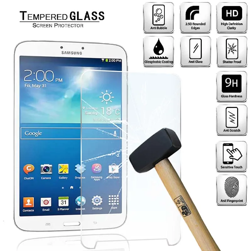 

Tablet Tempered Glass Screen Protector Cover for Samsung Galaxy Tab 3 8" T310 T311 T315 Anti-Screen Tempered Film