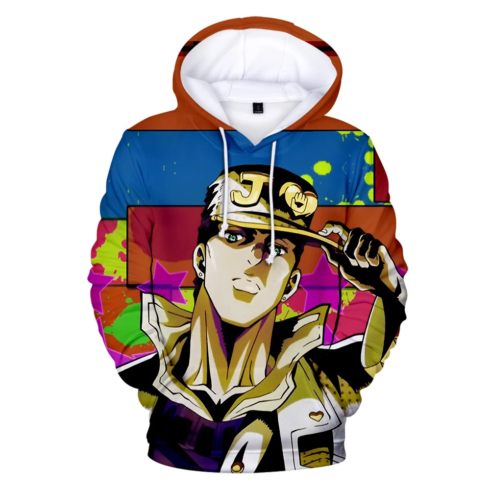 Толстовки с капюшоном JoJo's Необычные приключения, толстовка для мальчиков и девочек, модные повседневные толстовки с капюшоном в стиле Харадзюку, топы высокого качества