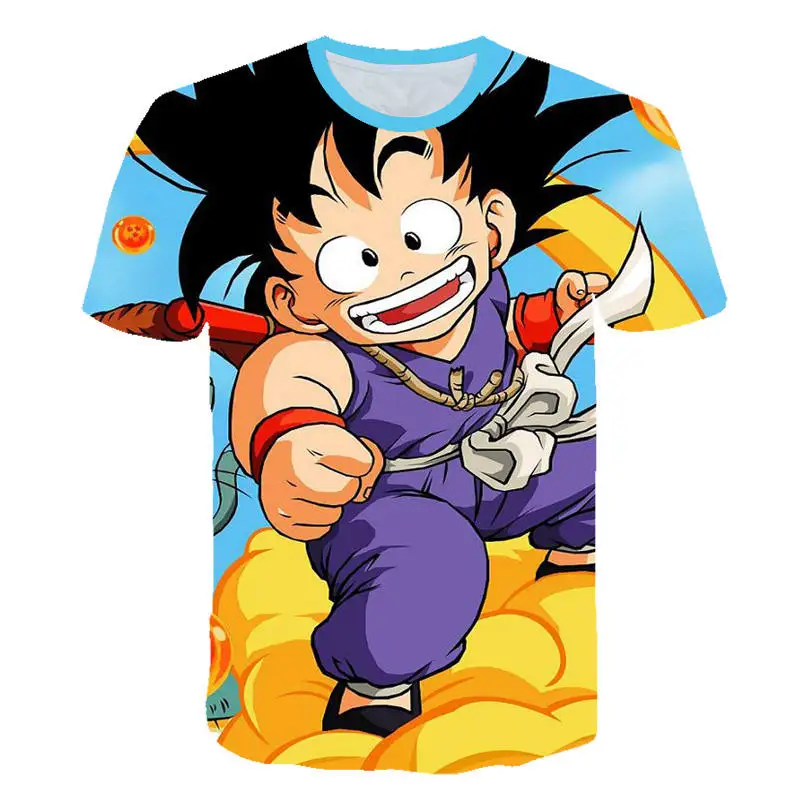 Новое поступление, футболки с 3D принтом Dragon Ball, детские футболки с японским аниме, футболки с короткими рукавами и рисунком Харадзюку - Цвет: TS9617