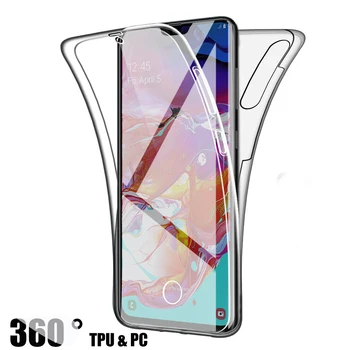 

360 Full Clear Silicone Case For Samsung Galaxy S20 S10 Plus 5G S20 Ultra S10e Hard Cover For Samsung A51 A71 A40 A10 S7 S8 Case