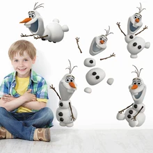 3D вид мультфильм Дисней Холодное сердце Олаф Эльза Анна наклейки на стену для домашнего декора детские комнаты наклейки на стены ПВХ Искусство смешной фильм плакат