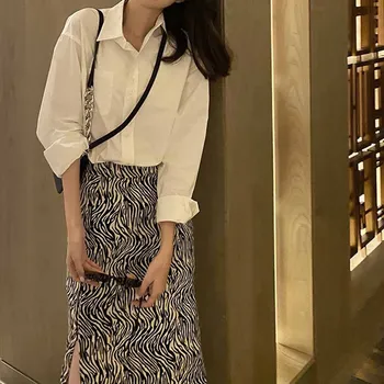 

Early Autumn Shirt Female 2020 New Style Korean-style Loose White Shirt
