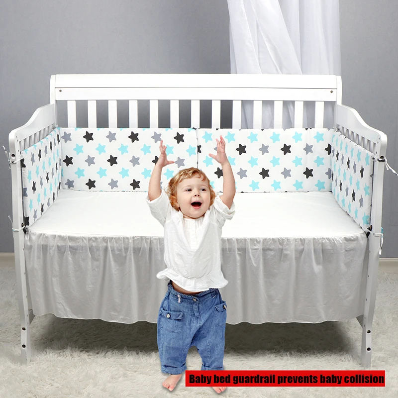 

Hot Crib Bumper Newborn Safety Guardrail Bed Surrounding Baby Anti-Collision Printing Pattern Cotton Crib Protector Unisex