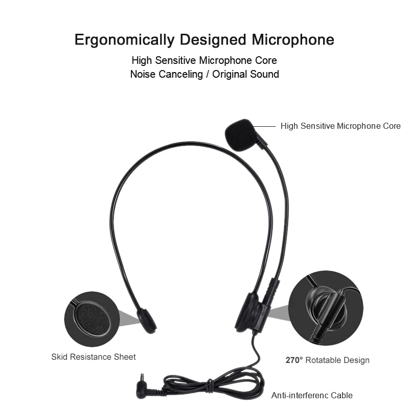 Amplificador de Voz com Fio Bluetooth para Professores Shidu Portátil Microfone Gravação Áudio Pessoal Alto-falante Instrutor S298 15w Aux - Image 5