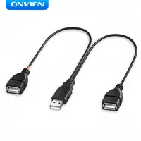 Onvian USB 2,0 A Stecker auf Dual USB Weibliche Daten Hub USB Splitter Kabel USB Lade Power Adapter Kabel Verlängerung für Laptop