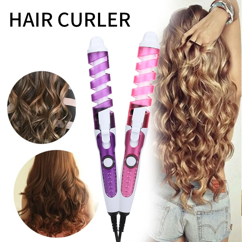 Portable Hair Curler Roller Spiral Curling Iron Salon Electric Hair Curler Beauty Curling Wand Professional Hair Styler Beauty S