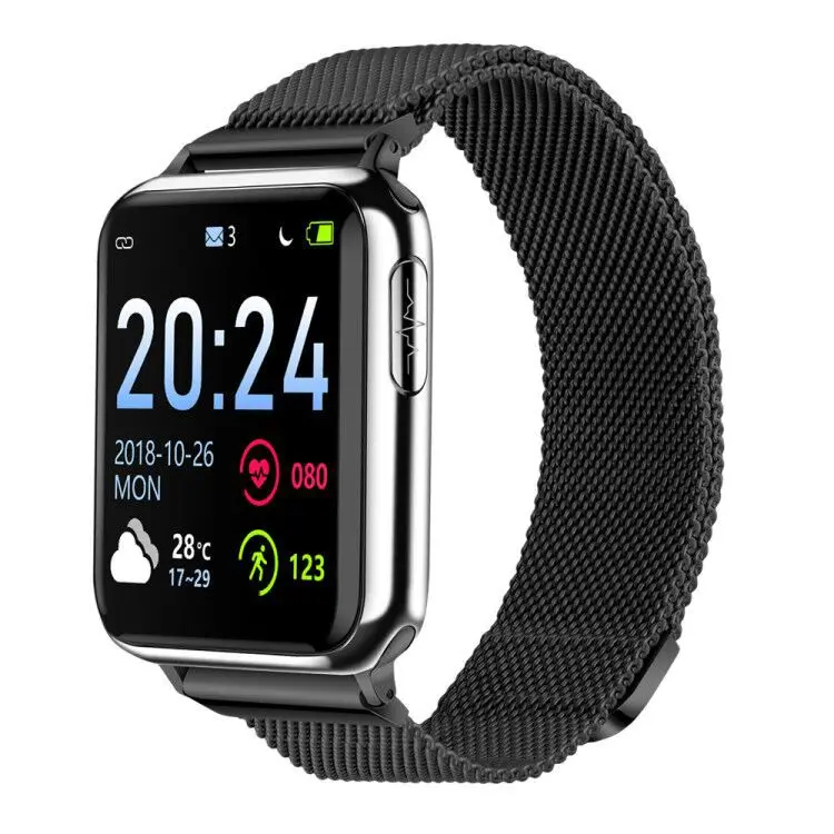 business silve black V5 Bluetooth ЭКГ PPG SpO2 HRV фитнес здоровье Смарт-часы для мужчин электронный измеритель артериального давления для мужчин t монитор сердечного ритма умные часы - Цвет: business silve black