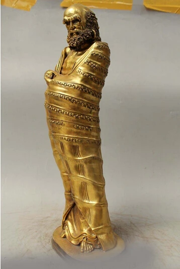 518+++ 1" Китайский, буддийский из бронзы Arhat Damo Bodhidharma Dharma статуя Будды