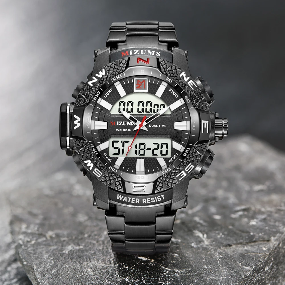 wholesale Military Watches Men Luxury Brand Full Steel Watch Sports Quartz Multi-function LED Waterpoof Gold Wristwatch Relogio Masculino 2019 drop shipping (15)