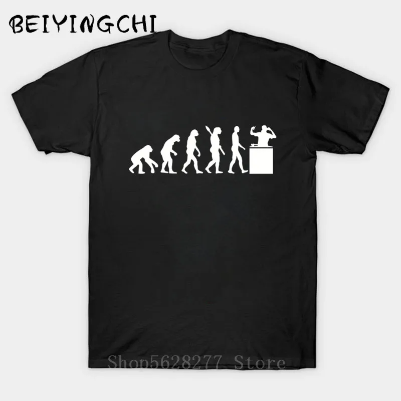 Смешная Футболка DJ Evolution black and белая футболка для мужчин-Смешная с изображением