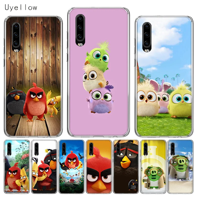 

Uyellow Silicone Phone Case For Huawei P10 P20 P30 Lite Pro Hawei Mate 10 20 lite Hawei P Smart Plus 2019 The Angry Bird Cover