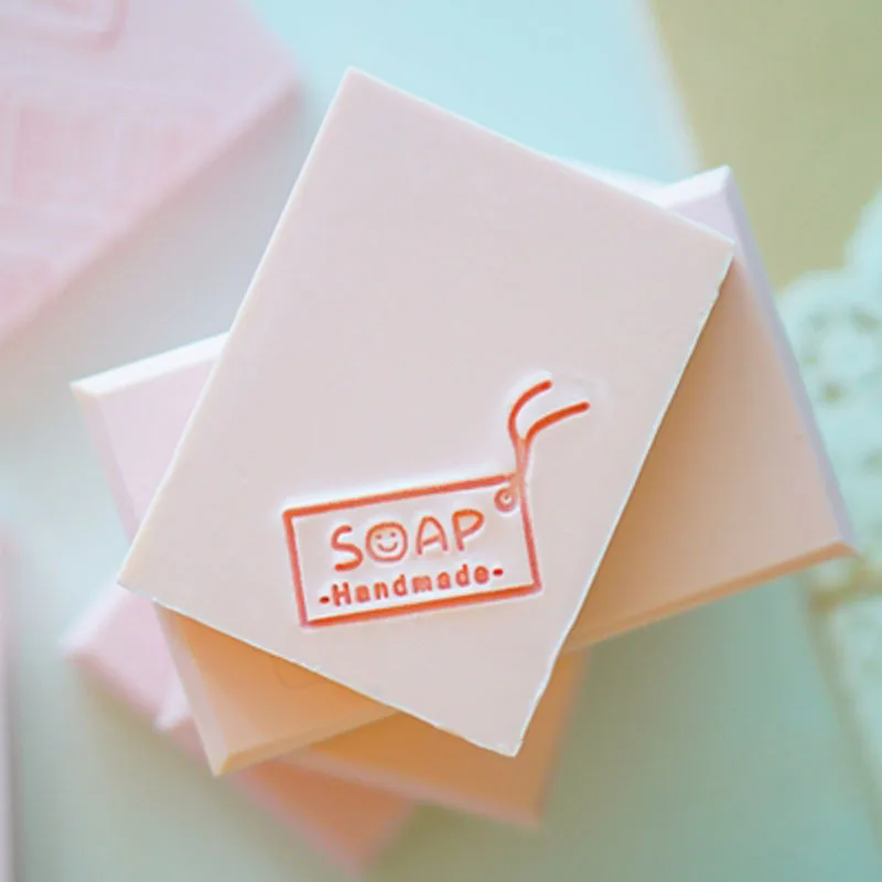 Flower Series Acrylic Soap Stamp, Handmade Soap Seal, Letters and Patterns Gift, Transparent Chapters, 40x40mm