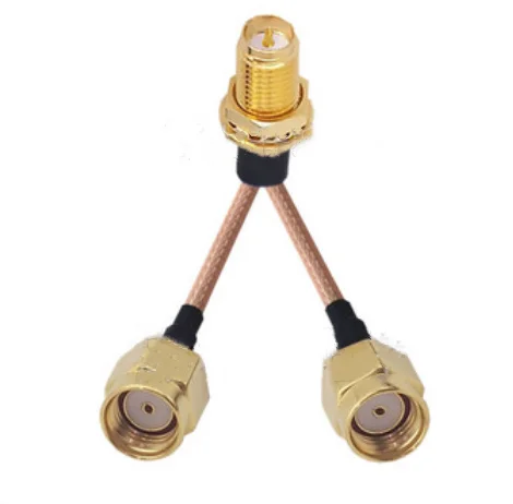 RP SMA/SMA to 2X SMA Male Female One in two Y Type Splitter Combiner WIFI Antenna Extension Cable RG316 RF Coax Pigtail Jumper