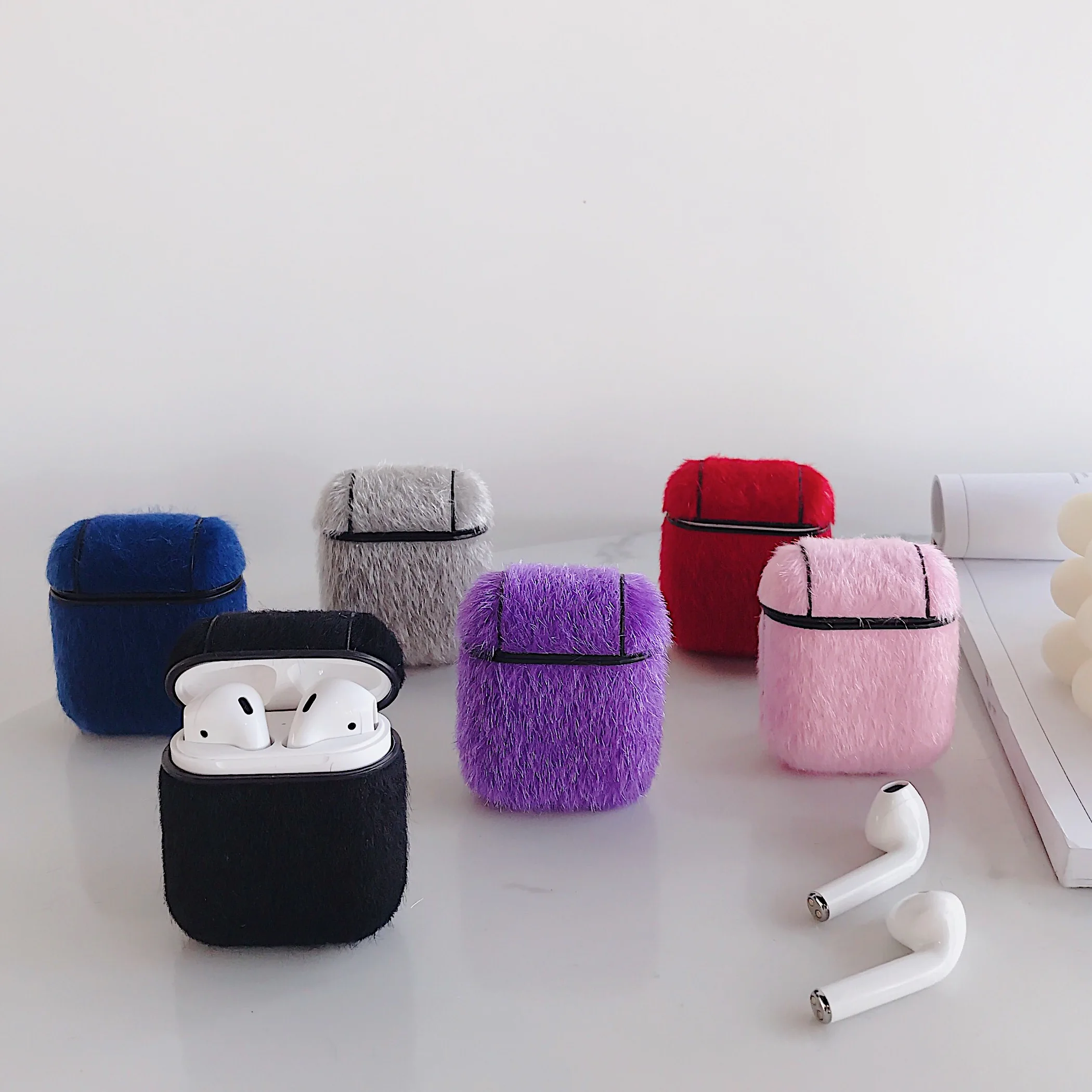 

Hairy Case For Apple Airpods Cover Fashion Earphones Pouch Drop Proof Protective Case Accessories For Airpods 1 2 Charging Box