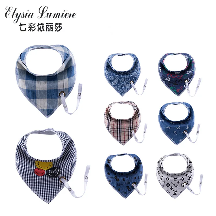 

INS Bibs Solid Color Triangular Binder plus Velvet Warm Cotton Bibs Baby Bib