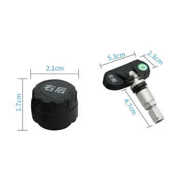

1set TPMS Solar Power Tyre Pressure Monitoring System with 4 Sensors LCD Display E7CA