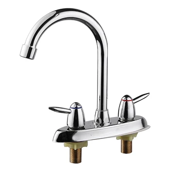 

Brushed Nickel Kitchen Sink Faucet Pull-Out Sprayer Swivel Spout Mixer Tap