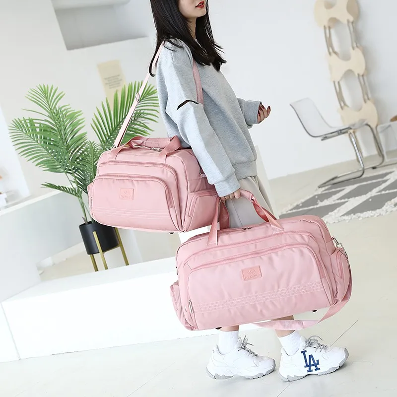 Bolso de verano para mujer, bolsa de viaje tela Oxford de gran capacidad, impermeable, de Color sólido, para gimnasio, tendencia 2022 - AliExpress