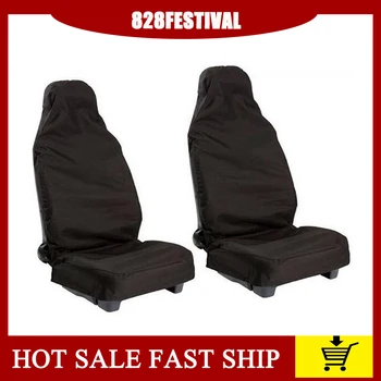 

2PCS Front Seat covers Universal Nylon Car Van Vehicle Seat Cover Protector for kids dogs drivers car accessories