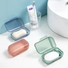 Portable Sealed Round Shampoo Bar Soap Holder Box Case Container Home Travel Supplies Bathroom Shower For Jewelry Clear With Lid ► Photo 1/6