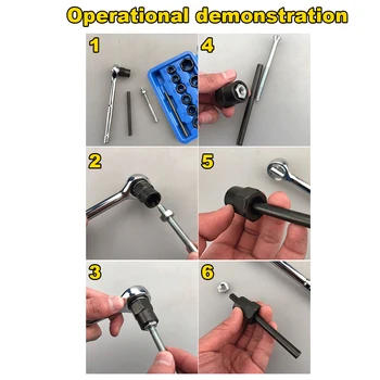 

11pcs Black Socket Screw Nut Extractor Lug Lock Remover Replacement Tools Set