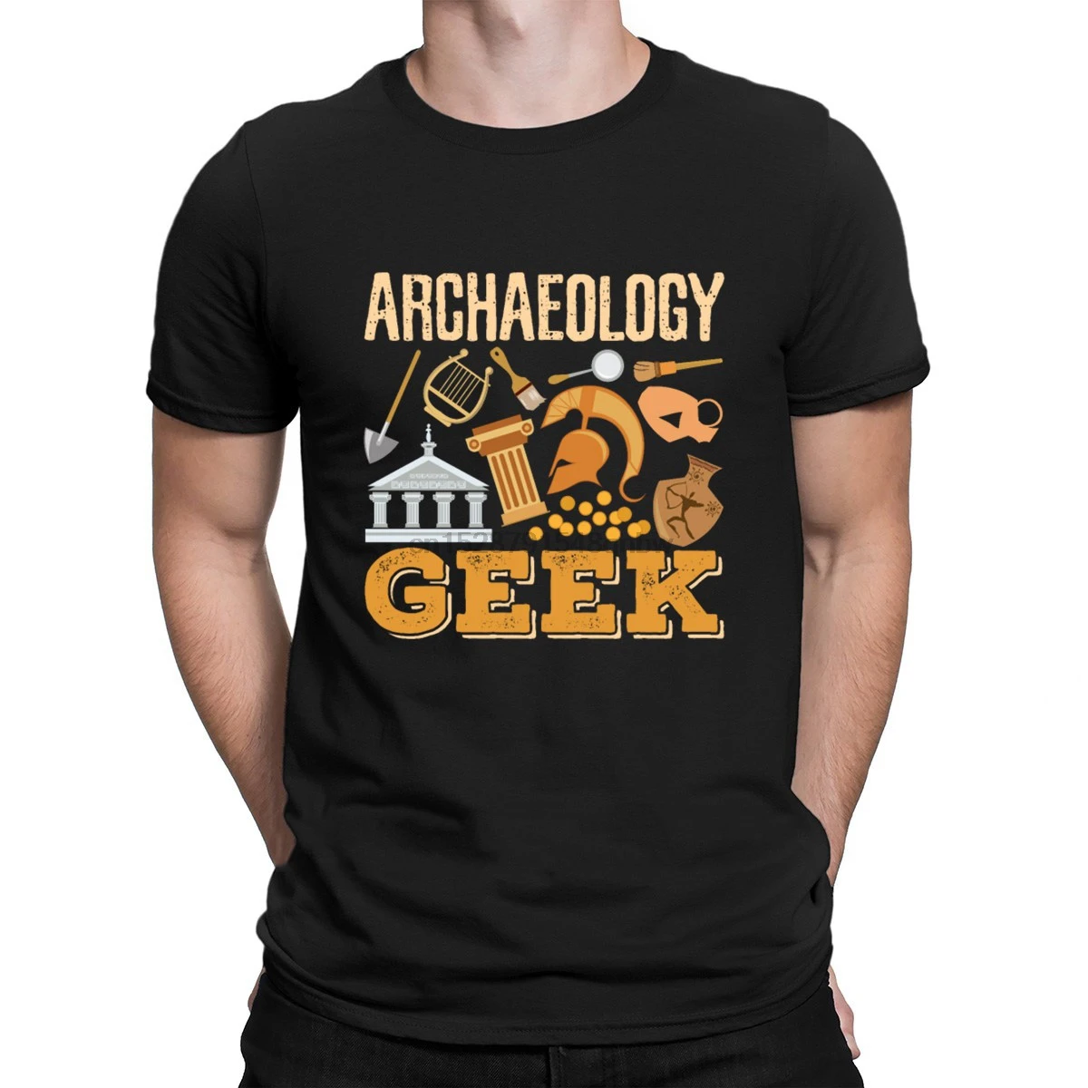 2019 футболка с круглым вырезом в стиле Archaeology Geek летняя хип-хоп дизайнерская