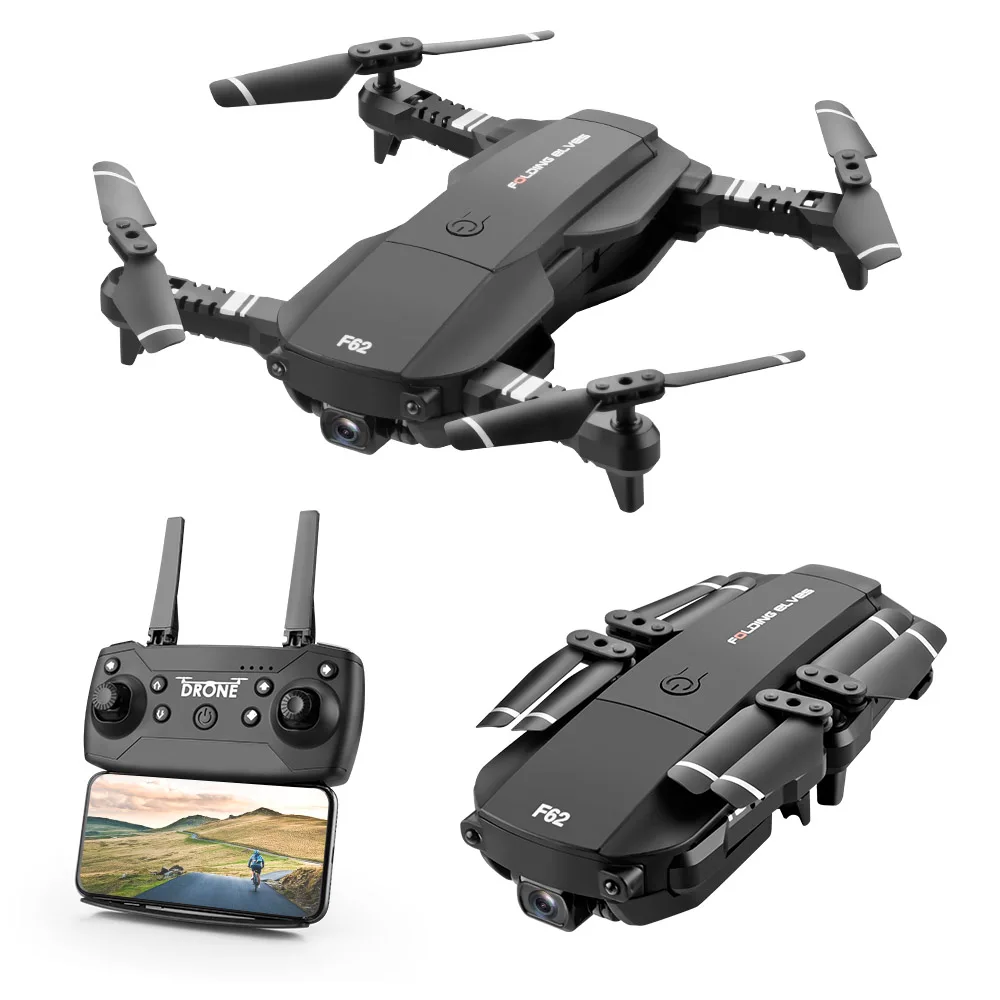 OMMUR F62 Protable Folding Mini Drone 4K HD Pixels Dual Camera-Visual Follow Gesture control VR mode Light flow positioning
