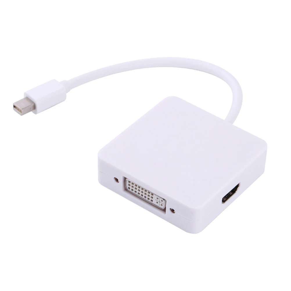 1 шт. мини 1080P Дисплей Порт Thunderbolt HMDI адаптер конвертер к DVI VGA HDMI 3в1 Для Apple Mac Book Pro Air iMac