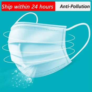 

Mouth Face Mask 3Ply Non woven Disposable Dust Mouth Earloop Breathable Mouth Face Mask Anti Pollution Emergency Protective kids