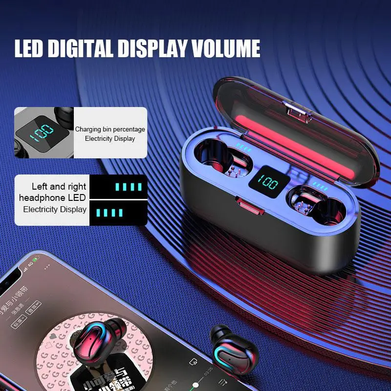 HobbyLane Q32 беспроводные наушники TWS Bluetooth 5,0 светодиодный дисплей 8D стерео звук Bluetooth наушники для iPhone Xiaomi d25