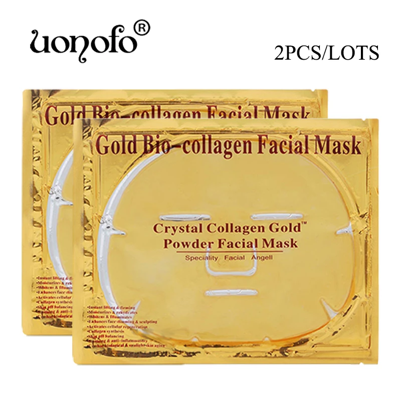 

Gold Bio-Collagen Facial Mask Crystal Gold Powder Collagen Facial Mask Moisturizing Anti-aging Face Skin Care