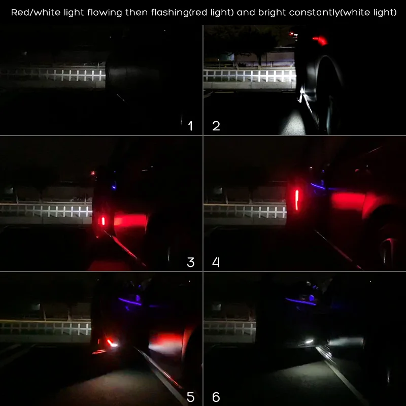 Car Accessories Led Strip Openning Door Warning Light Safety Shadow Welcome Flash Lights Alarm Signal Lamp (7)