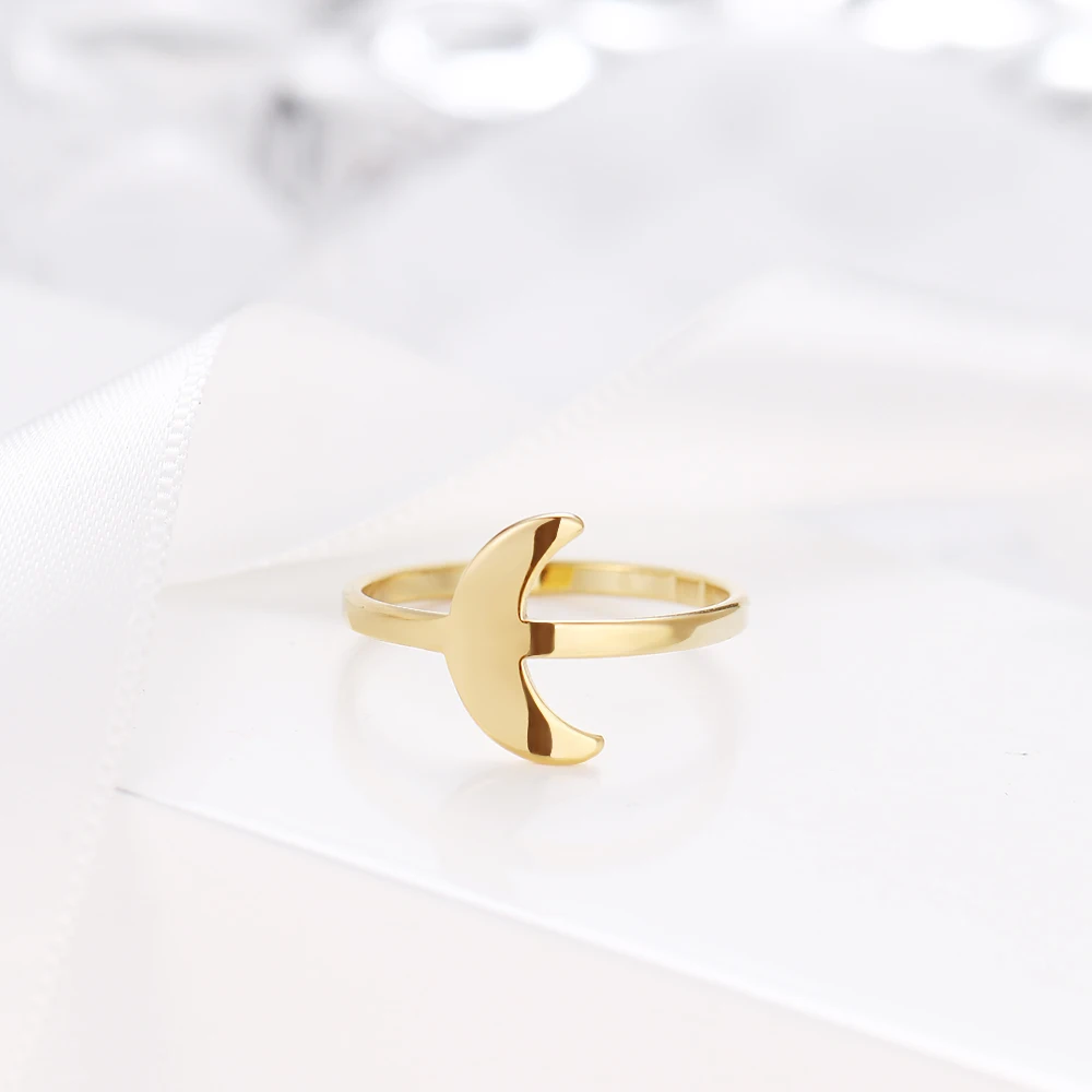 CACANA Stainless Steel Ring For Women Love Fashion Moon Engagemen Wedding Rings Accessories Anillos Mujer Bague Jewelry Gift W33