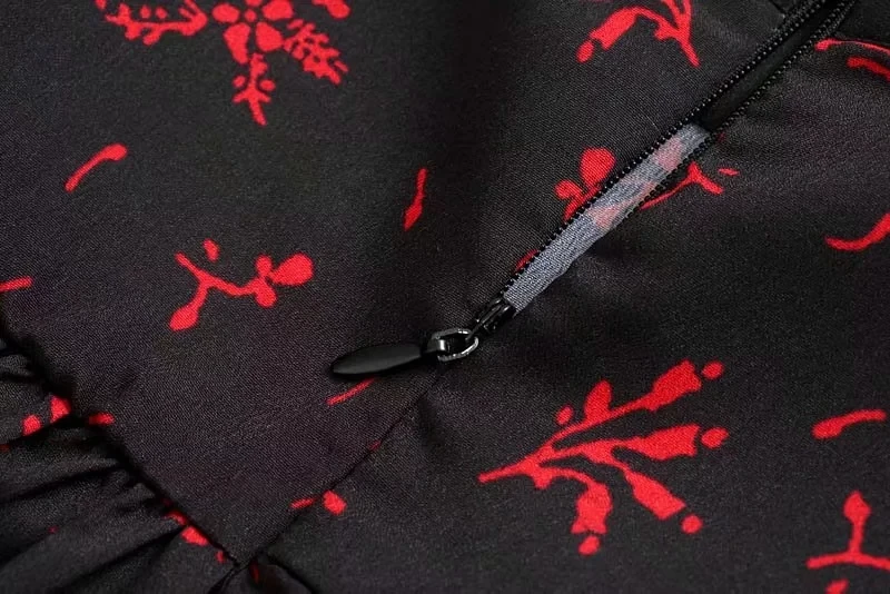Английское винтажное свободное Каскадное женское платье с цветочным принтом vestidos de fiesta de noche vestidos Мини платье для вечеринки blaze