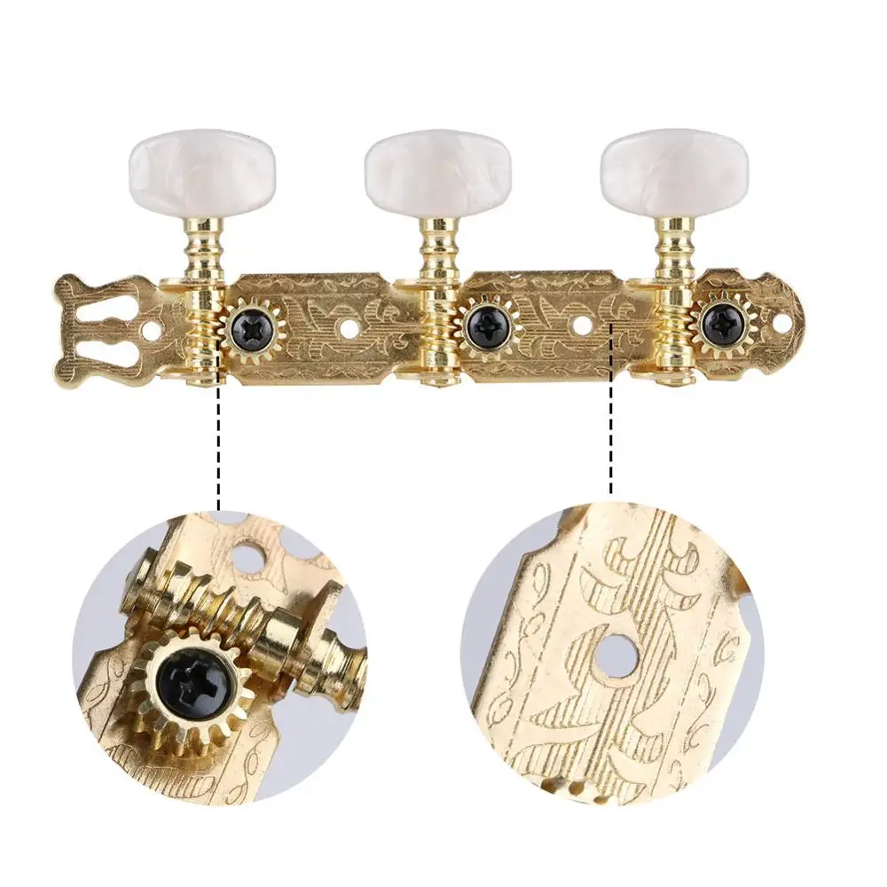 

New 3L /3R Classical Guitar Tuner Acoustic For Classical Guitar Tuning Keys Steel Pegs Machine Heads Set