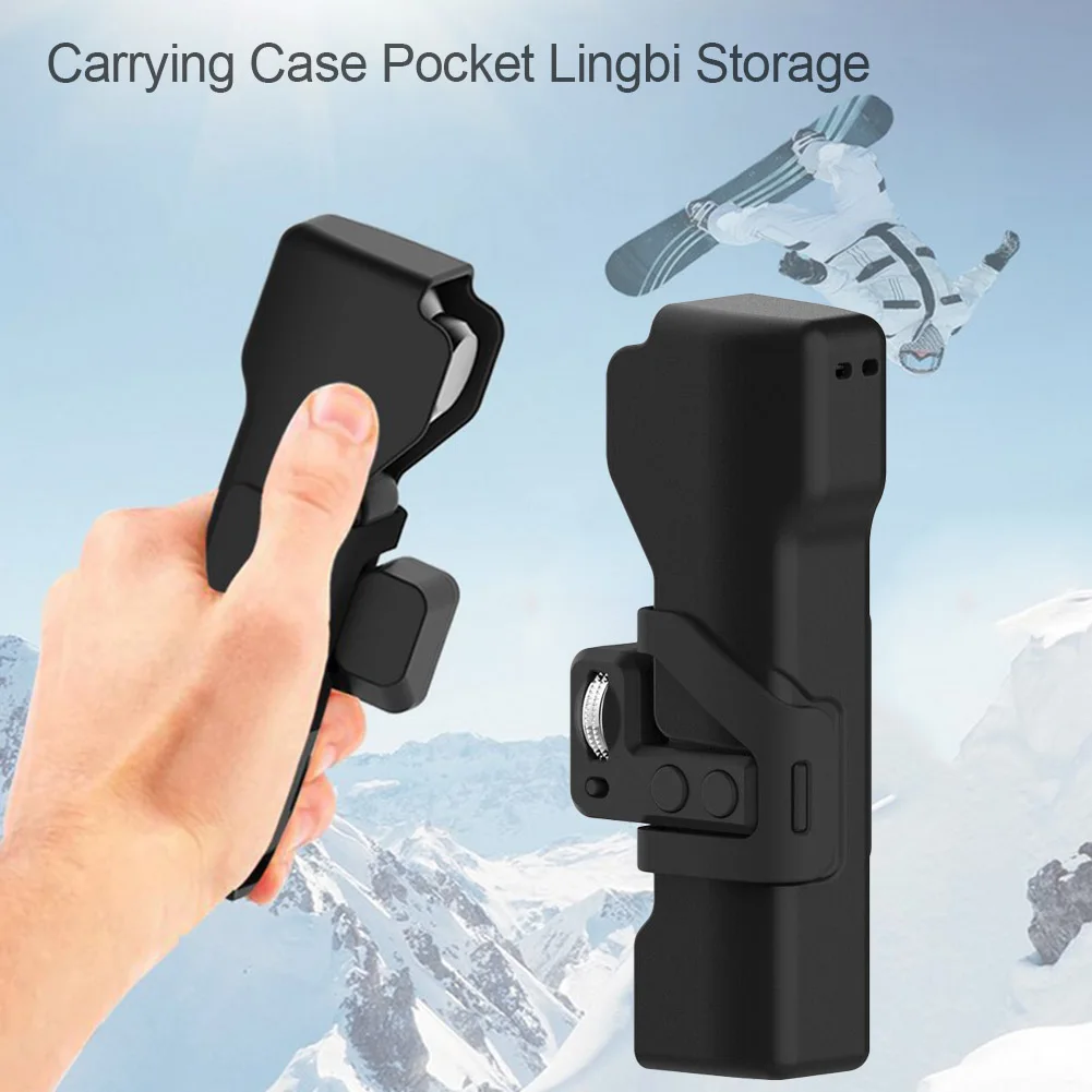 Портативный чехол для хранения камеры силиконовые аксессуары для DJI OSMO Pocket AS99 - Цвет: Черный цвет