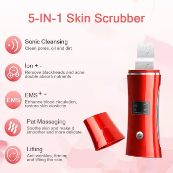 

Vibrate Deep Face Cleaning Skin Scrubber Remove Dirt Blackhead Reduce Wrinkles Facial Lifting Peeling Tool