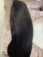 La srta. negro brasileño sin costuras recto 13x4 frente de encaje pelucas de cabello humano Marrón Medio, 4x4, cierre de encaje suizo peluca para las mujeres negras