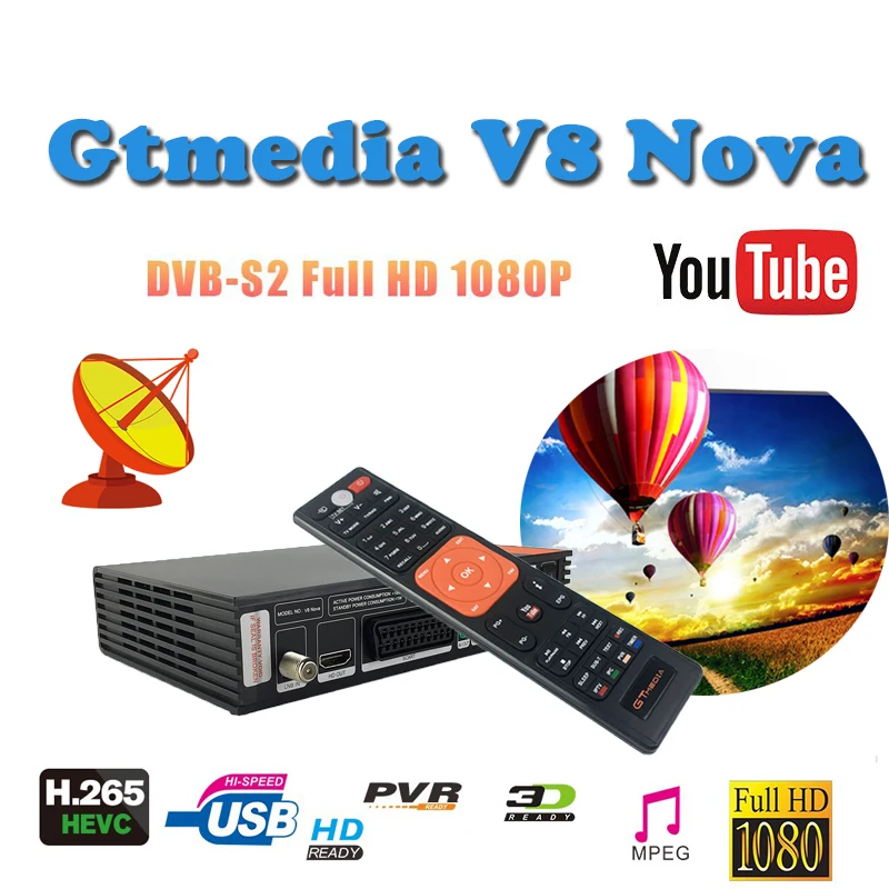 

Best stable satellite finder Freesat V8 DVB-S2 H.265 Gtmedia V8 NOVA Satelliet TV Built-in WIFI support cccam server hd youtube