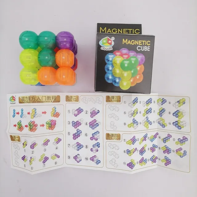 Multifunctional Assembly Of Magnetic Cube Building Blocks Luban Soma Cube Boy 3-6-8 Years Old Educational Early Childhood Toy 3