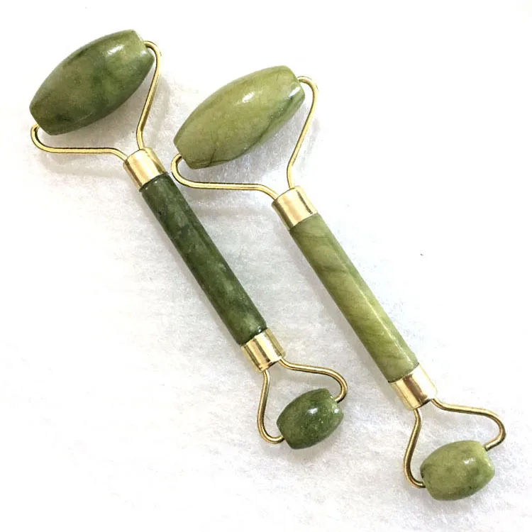 Двойной массажный ролик для лица, Jade, для похудения, для тела, для шеи, для природы, устройство