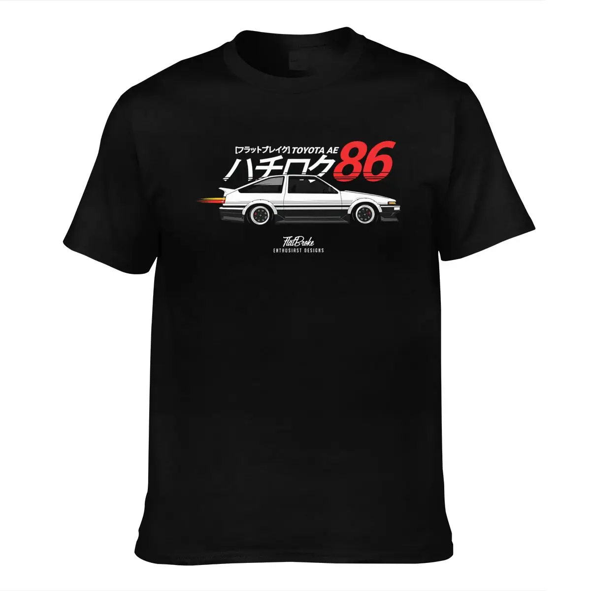 

100% Cotton New Custom AE86 Initial D Graphic Print T-shirt Popular Cartoon For Male Custom T Shirt