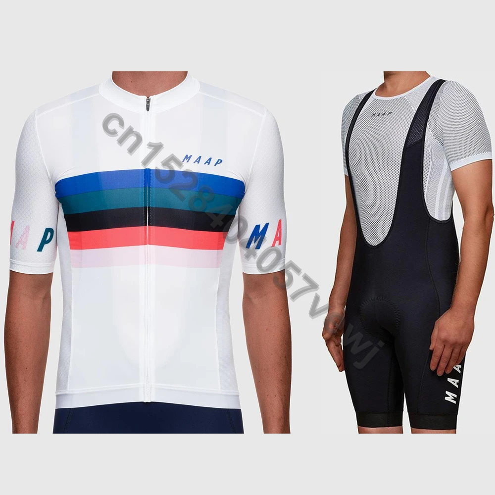 MAAP велосипедная Одежда MTB Одежда для велоспорта Ropa Ciclismo велосипедная форма велосипедная рубашка для гонок и велоспорта Джерси костюм hombres ropa - Цвет: Белый