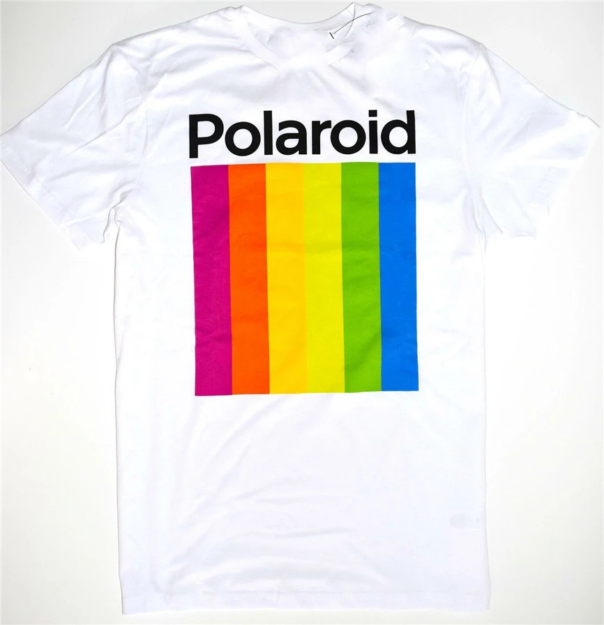 Camiseta Polaroid para hombre Primark blanco 100% algodón Reino Unido tallas M Retro cuello Camiseta|Camisetas| - AliExpress