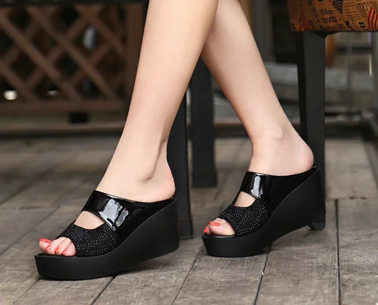 

New women sandals Women Summer Fashion Leisure Fish Mouth Sandals Thick Bottom Slippers wedges shoes women