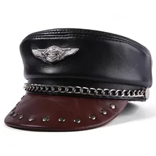 T-MAC женская шляпа из натуральной кожи в европейском и американском стиле, кожаная шляпа, берет, шляпа в стиле джаз, хип-хоп, женская шляпа художника