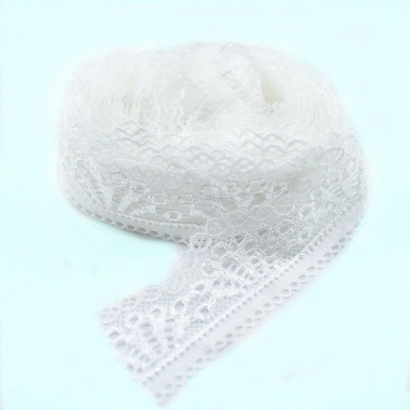 Lace Ribbon Lace Fabric Lace Sewing Accessories Lace Sewing Supplies Lace Accessories Lace Garment Accessories Lace Decoration 10Yards/lot Stretch Elastic Lace Trimming Ribbons 30mm Lace Fabric Embroidery Sewing DIY Clothing Wedding Decorative