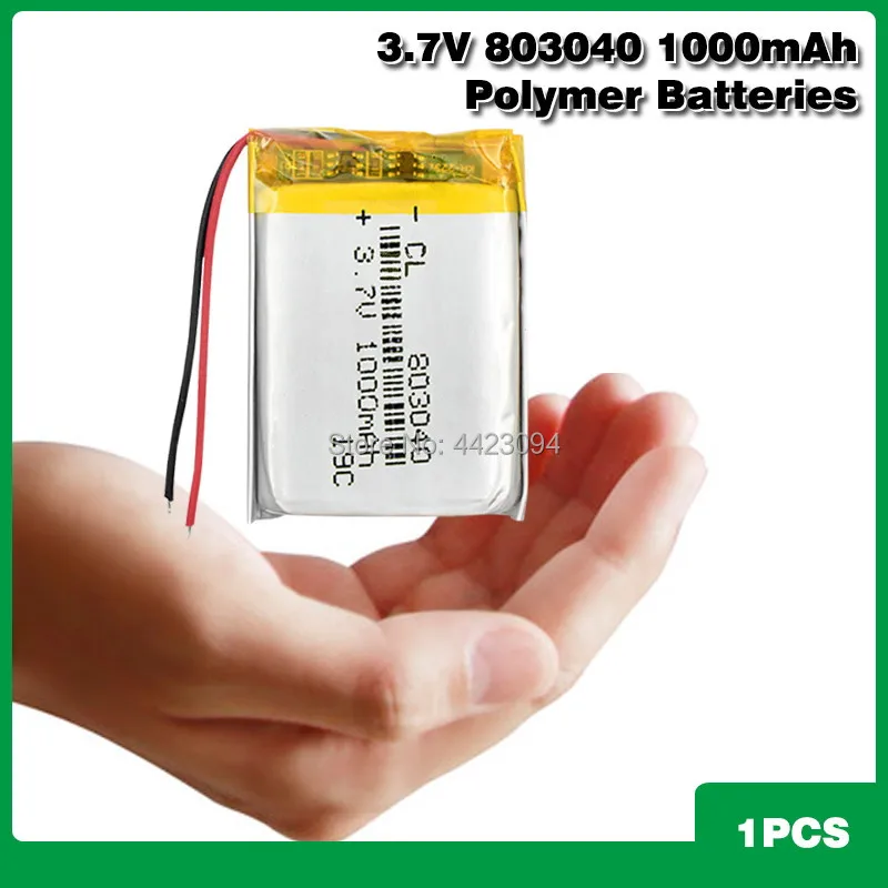 3 7 в 1000 мАч 803040 литий-ионная аккумуляторная батарея для GPS PSP mp3 mp4 mp5 Bluetooth колонки