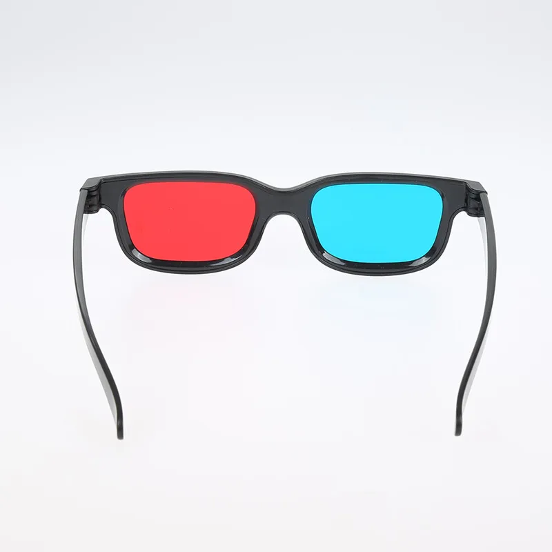 Nuevo rojo azul 3D gafas marco negro para anaglifo Dimensional de la película de la TV DVD Video Juego gafas 3d gafas para proyector Dlp JSX